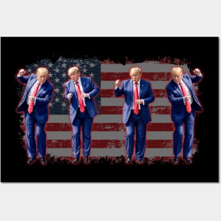 Trump Dance, Save America, Trump 2024, Trump 45 47, Funny Trump MAGA Posters and Art